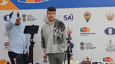 FIDE and the local organisers had told The Indian Express that Nepomniachtchi had not raised his issues in an official complaint with them in writing. (Express Photo by Amit Kamath)