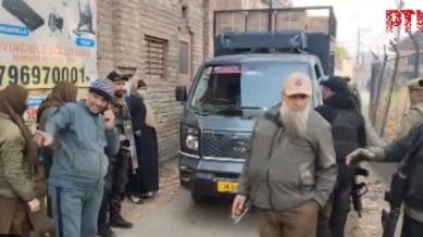 FSL teams reach Nowgam police station after an explosion killed nine people.