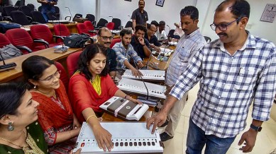voters at polling station