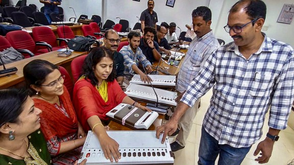 voters at polling station