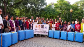 All smiles as 25 Pune ZP students leave for NASA tour