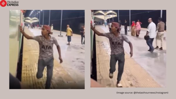 Railway vendor chases moving train after passenger refuses to pay