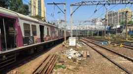 The location where the train accident happened yesterday evening where 2 people lost their lives on Central Railway near Sandhurst Road Station. (Express Photo by Ganesh Shirshekar)