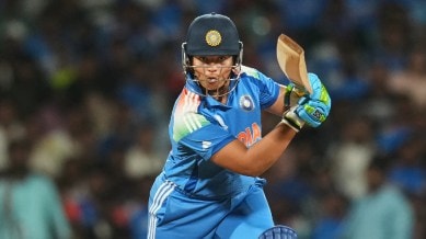 Richa produced a blistering cameo late in the innings with a 24-ball 34 that helped India end the innings with a competitive score on the board. (AP)