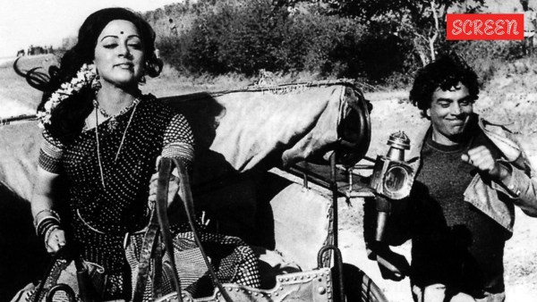 Hema Malini and Dharmendra in Sholay