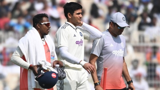 IND vs SA: Shubman Gill was ruled out of the Kolkata Test with a neck spasm ahead of day three. (Express Photo by Partha Paul)