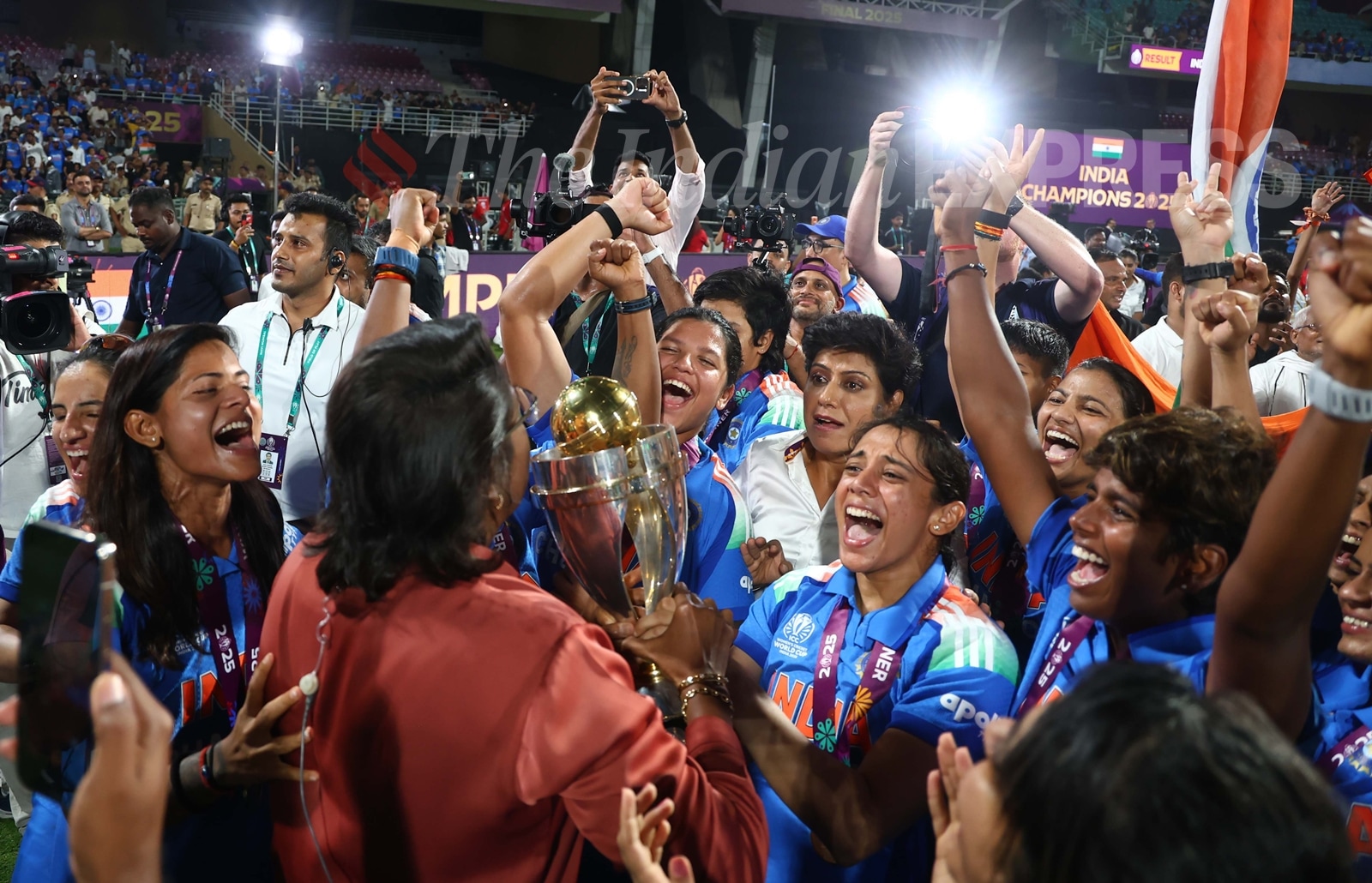Smriti Mandhana, who has broken several batting records this year, is now a World Cup winner. (Express Photo by Narendra Vaskar)