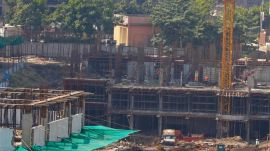 Construction sites and construction wastes being transported with out covering it at Mohammed wading area. (Express Photo)