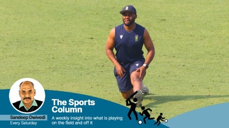South Africa captain Temba Bavuma during the first India vs South Africa Test match at Kolkata's Eden Gardens. (Express Photo by Partha Paul)