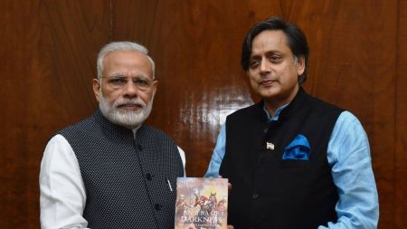 Taking to social media platform X,  Shashi Tharoor (left) wrote that Narenda Modi spoke of "India's "constructive impatience" for development and strongly pushed for a post-colonial mindset". (File Photo Credit: Facebook/Shashi Tharoor)