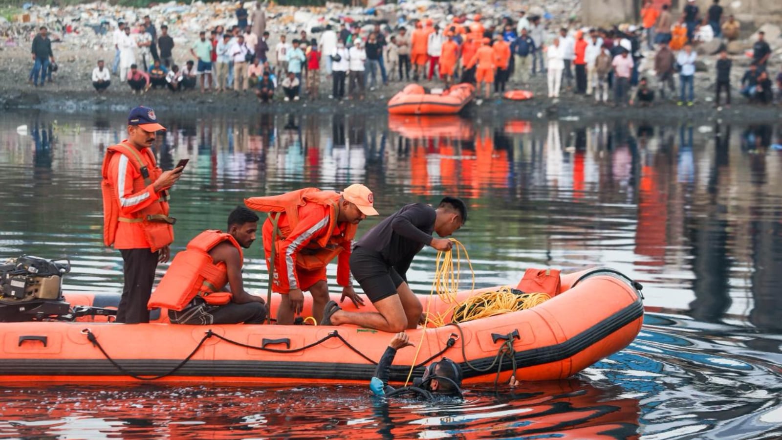 Till late evening, the duo was not found and the search was called off, said police. (Express Photo by Akash Patil)