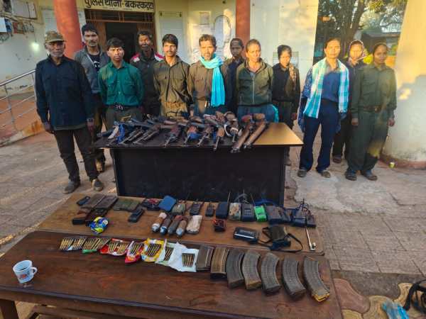 The senior tribal leader surrendered a stolen AK-47. (Express Photo)