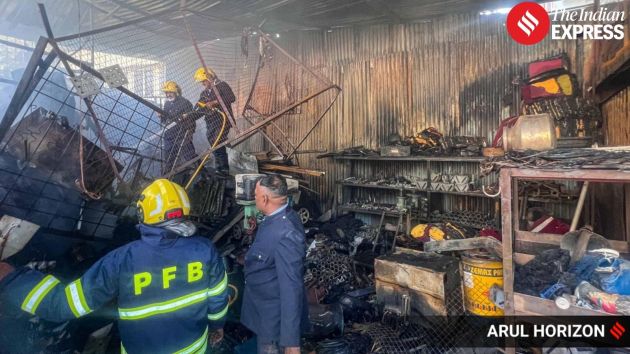 A precautionary shutdown of the nearby petrol pump was carried out during firefighting operations