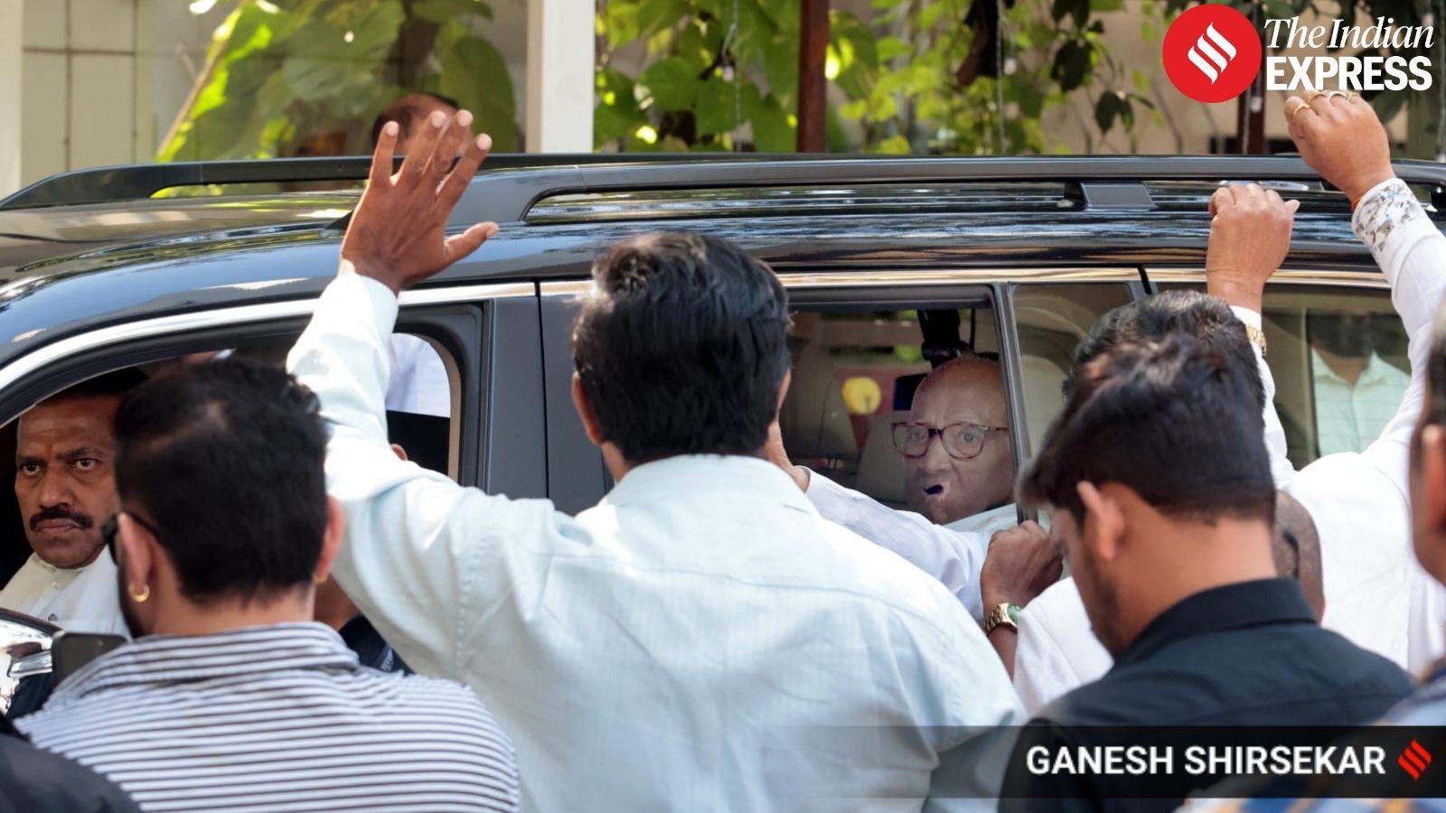 Sharad Pawar is seen at Y B Chavan Centre in Mumbai on his 85th birthday