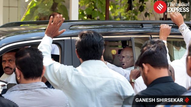 Sharad Pawar is seen at Y B Chavan Centre in Mumbai on his 85th birthday