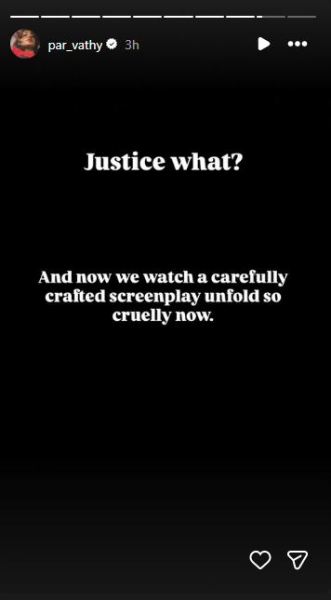 Parvathy's Instagram Stories