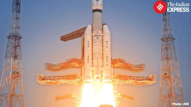 ISRO’s heavy-lift LVM3 rocket, designated mission LVM3-M6, lifts off from the Satish Dhawan Space Centre at Sriharikota, Andhra Pradesh