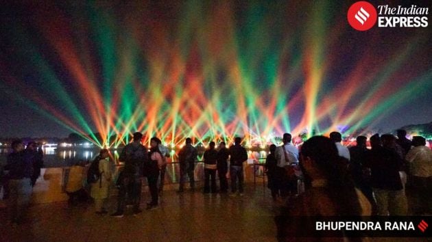 The drone show also depicted themes such as the Clean City initiative and paid tribute to former Prime Minister Atal Bihari Vajpayee