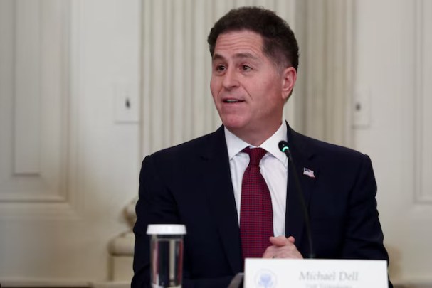 CEO of Dell Technologies Michael Dell participates an Invest America Roundtable in the State Dining room, at the White House, in Washington, U.S., June 9, 2025. REUTERS/Evelyn Hockstein
