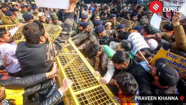 Security agencies had already been on alert in anticipation of the protest, with the area secured using three layers of barricading and deployment of police