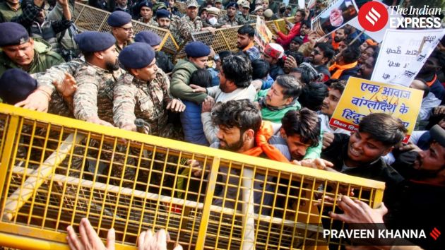 The protest followed the lynching of 25-year-old garment factory worker Dipu Chandra Das,