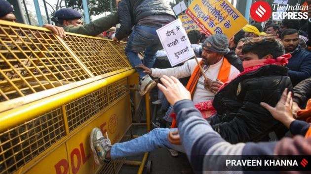 Several demonstrators were seen holding banners and placards demanding justice for Dipu Das