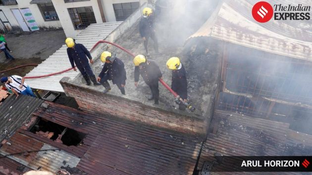 Multiple fire tenders were deployed to control the fire