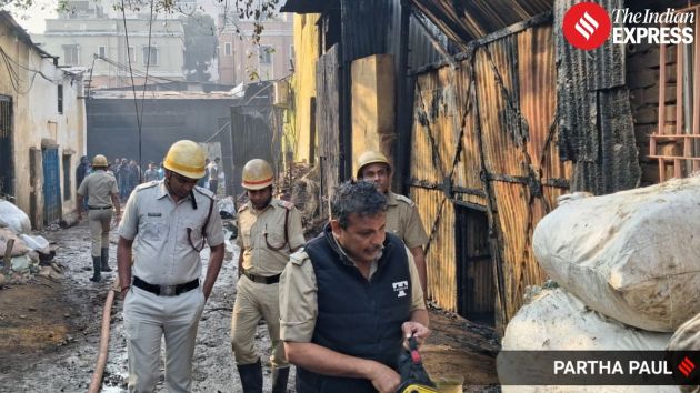 Police say the blaze erupts at a warehouse on Ghosh Bagan Lane under the jurisdiction of Manicktala Police Station
