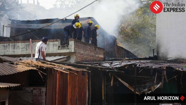 The incident caused disruption in the busy JM Road area while emergency services were at work