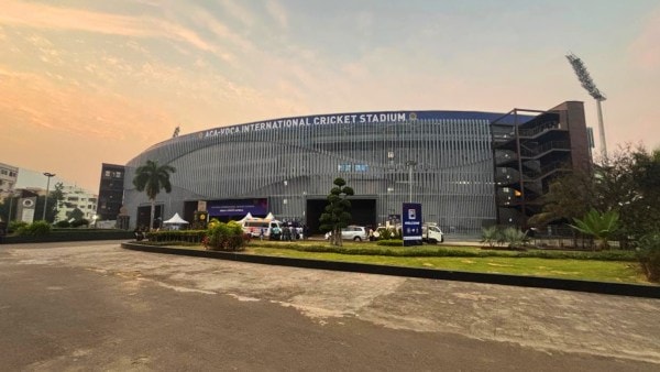 The  ACA-VDCA Cricket Stadium in Visakhapatnam where the third ODI between India and South Africa will be played. (Express Photo by Venkata Krishna B)