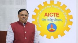 Former AICTE Chairman TG Sitharam said the impact of Artificial Intelligence on the workforce is not job loss, but skill mismatch (Image via aicte.gov.in)