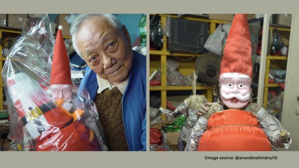 C H Chang has been crafting Santa dolls for over six decades