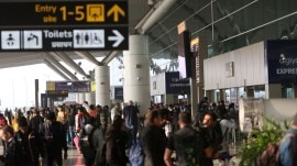 At the Delhi airport on Sunday. Gajendra Yadav INDIGO ON THE GROUND, TICKET PRICES GO UP & UP