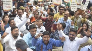 On Tuesday, around 200 members of a BLO Forum protested outside the Bengal CEO's office, alleging deletion of thousands of genuine voters in the draft electoral roll under the SIR. (Source: File Photo)