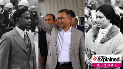 (From Left): Ziaur Rahman, Tarique Rahman, and Khaleda Zia. Wikimedia Commons