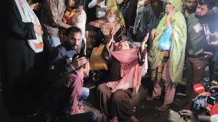 One person has been killed in a bomb-throwing incident from the Moghbazar Flyover in Dhaka