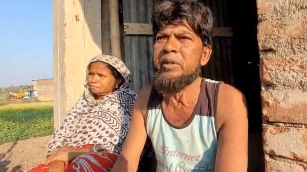 Mozzamel Haque (70) and his wife Urmila Bibi (60) - parents of Awl - at their home in Murshidabad. (Special Arrangement)