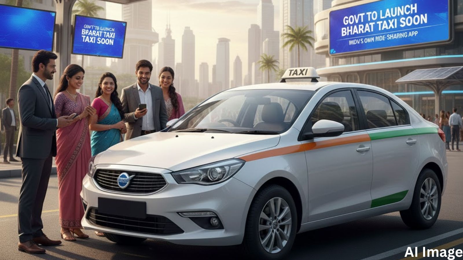 Bharat Taxi to launch soon (Image generated using AI)