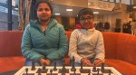 Charvi with her her mother Akhila at Norway Chess Open tournament earlier this year. (Express Photo by Amit Kamath)
