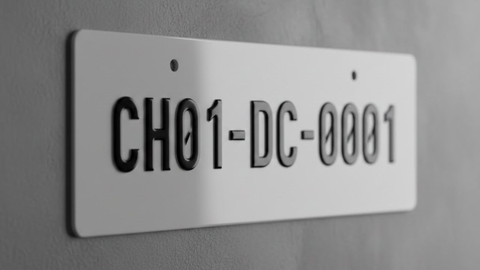 Chandigarh number plate