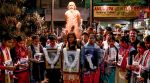 Students light candles during a protest in Kolkata in solidarity with Bangladesh's cultural organisation 'Chhayanaut' after its Dhaka premises were vandalised and set on fire. (PTI Photo)