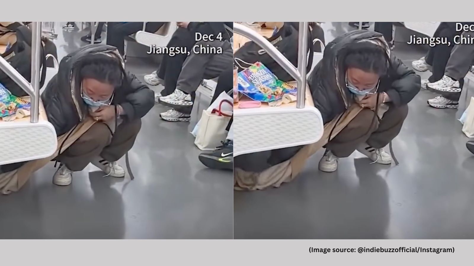 Chinese woman uses her scarf to clean spilled tea, video sparks conversation on civic sense: ‘In India, it would be opposite’