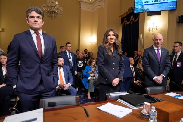 US Homeland Security Secretary Kristi Noem heckled at House hearing with 'Star Wars' theme
