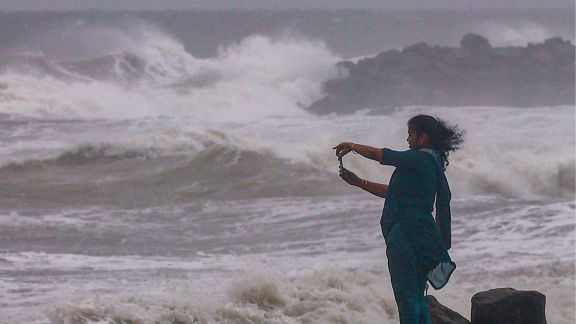 Cyclone Ditwah's deep depression moves past Chennai, inviting heavy rainfall in several districts such as Parrys, Enore, Ice House and New Manali Town. (Source: PTI)