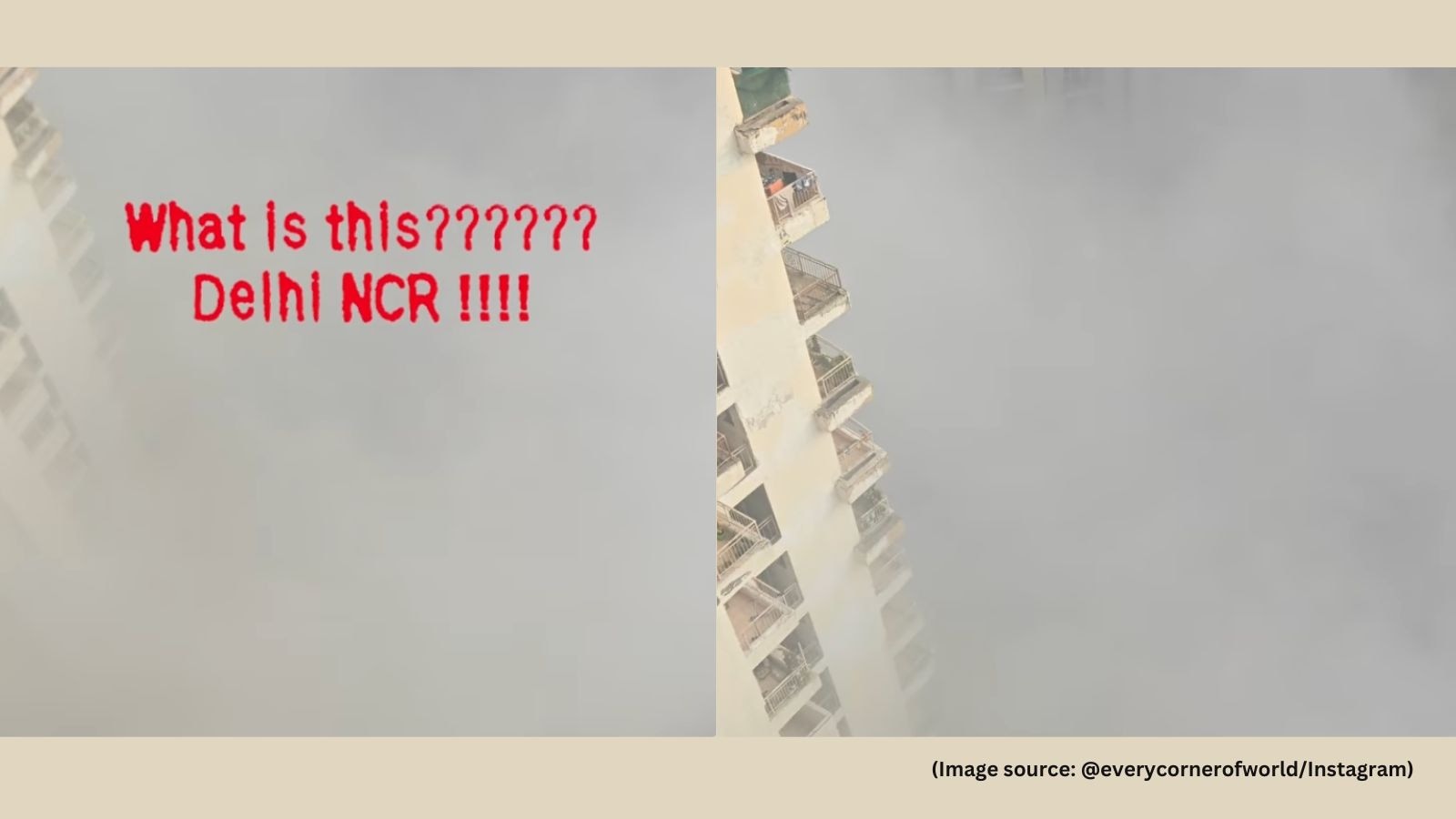 ‘Apocalypse movie’: As Delhi air pollution worsens, video of thick smog engulfing Noida high-rise sparks outcry