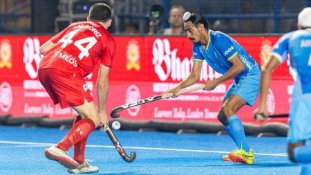 Dilraj Singh at the FIH Junior World Cup. (Credit: Hockey India)