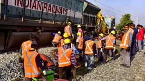 The collision derailed the engine and five coaches, though no passengers were injured and trains were diverted as restoration work began.