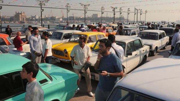 Members of the Bombay Fiat Club converged at the iconic Radio Club in Mumbai for the Mega Meet 2025. (Express Photo/Ganesh Shirsekar)