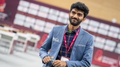 World champion Gukesh Dommaraju is seen during the first day of the FIDE World Rapid Championship in Doha. (PHOTO: Lennart Ootes via FIDE)