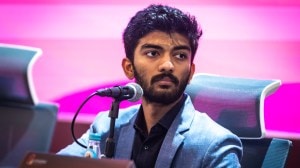 India's D. Gukesh during a press conference at World Rapid & Blitz Championship 2025 in Doha. (PHOTO: FIDE/Anna Shtourman)